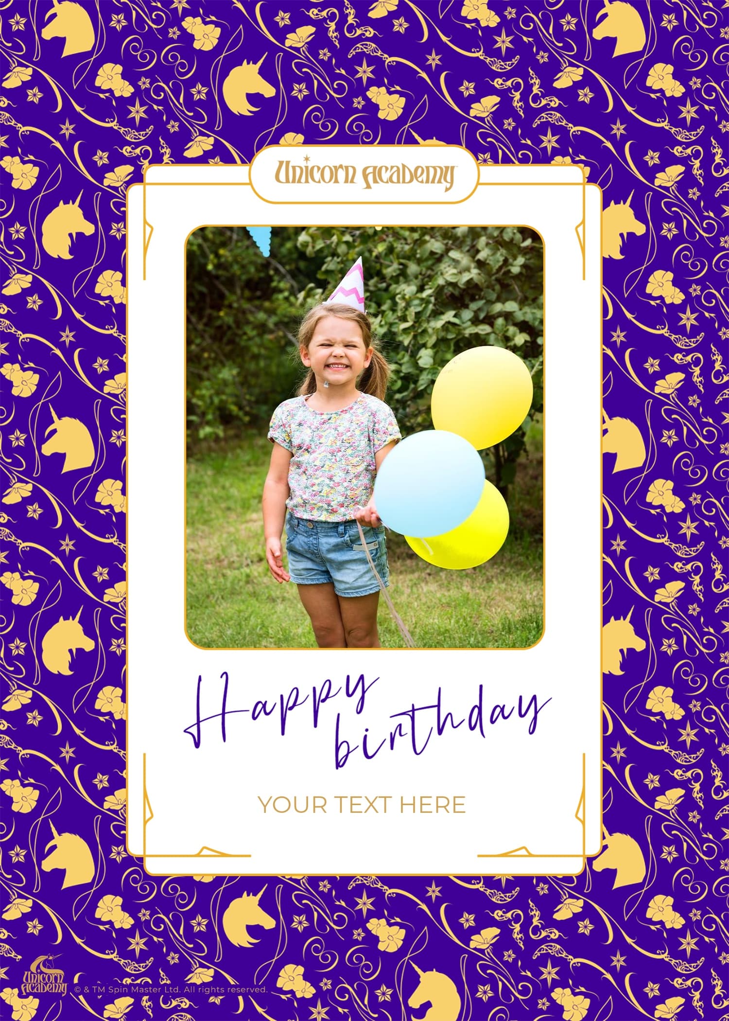 Unicorn Academy™ Pattern Unicorn Card