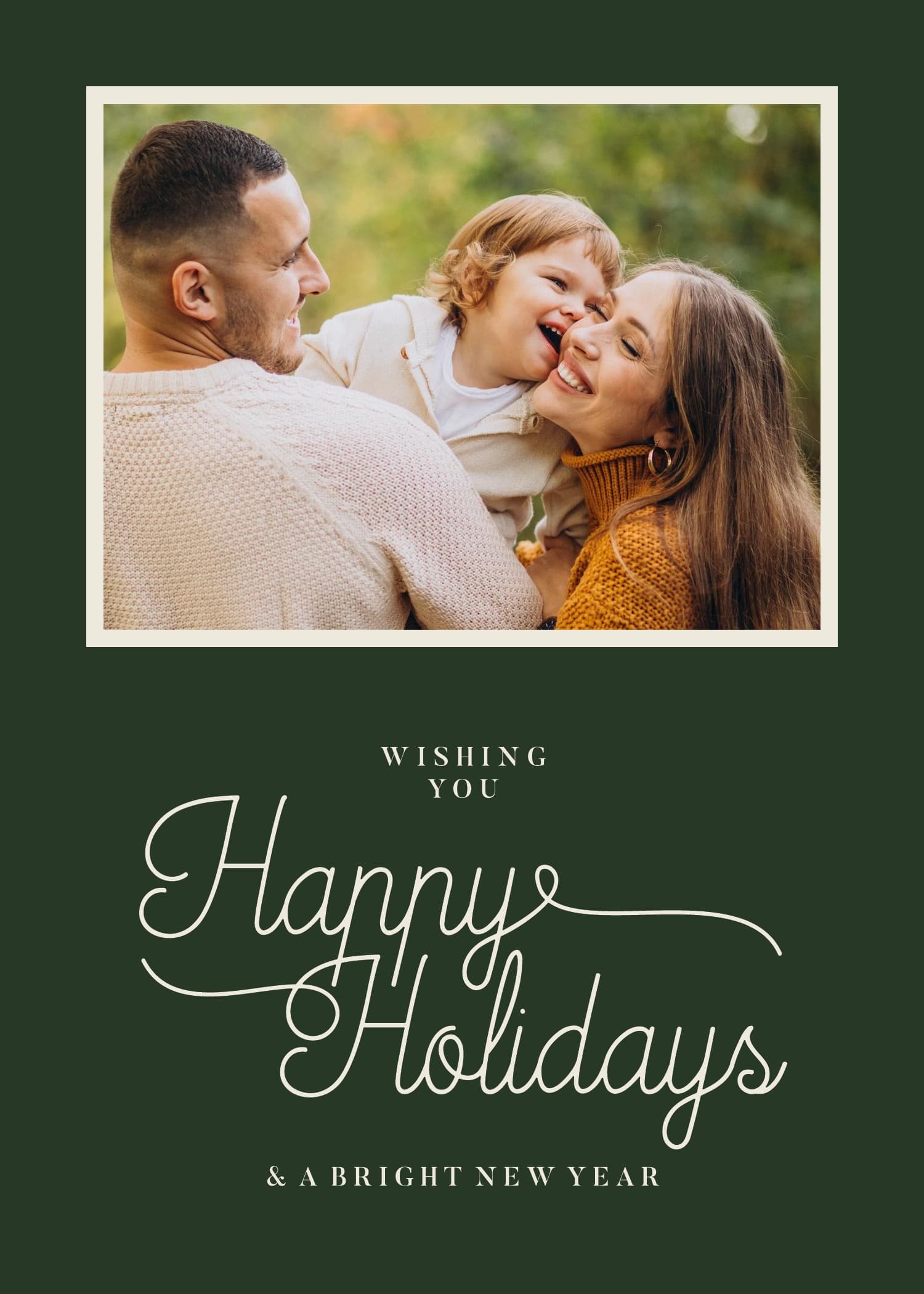 Holidays Wishes Green Card