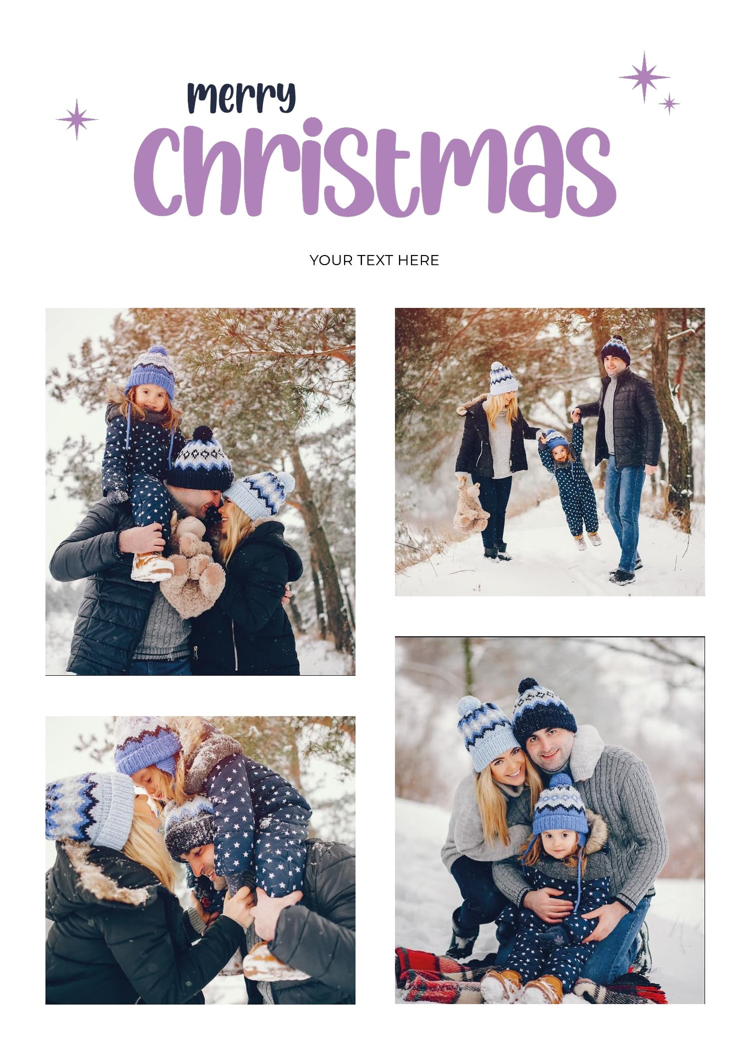 Purple Christmas Card