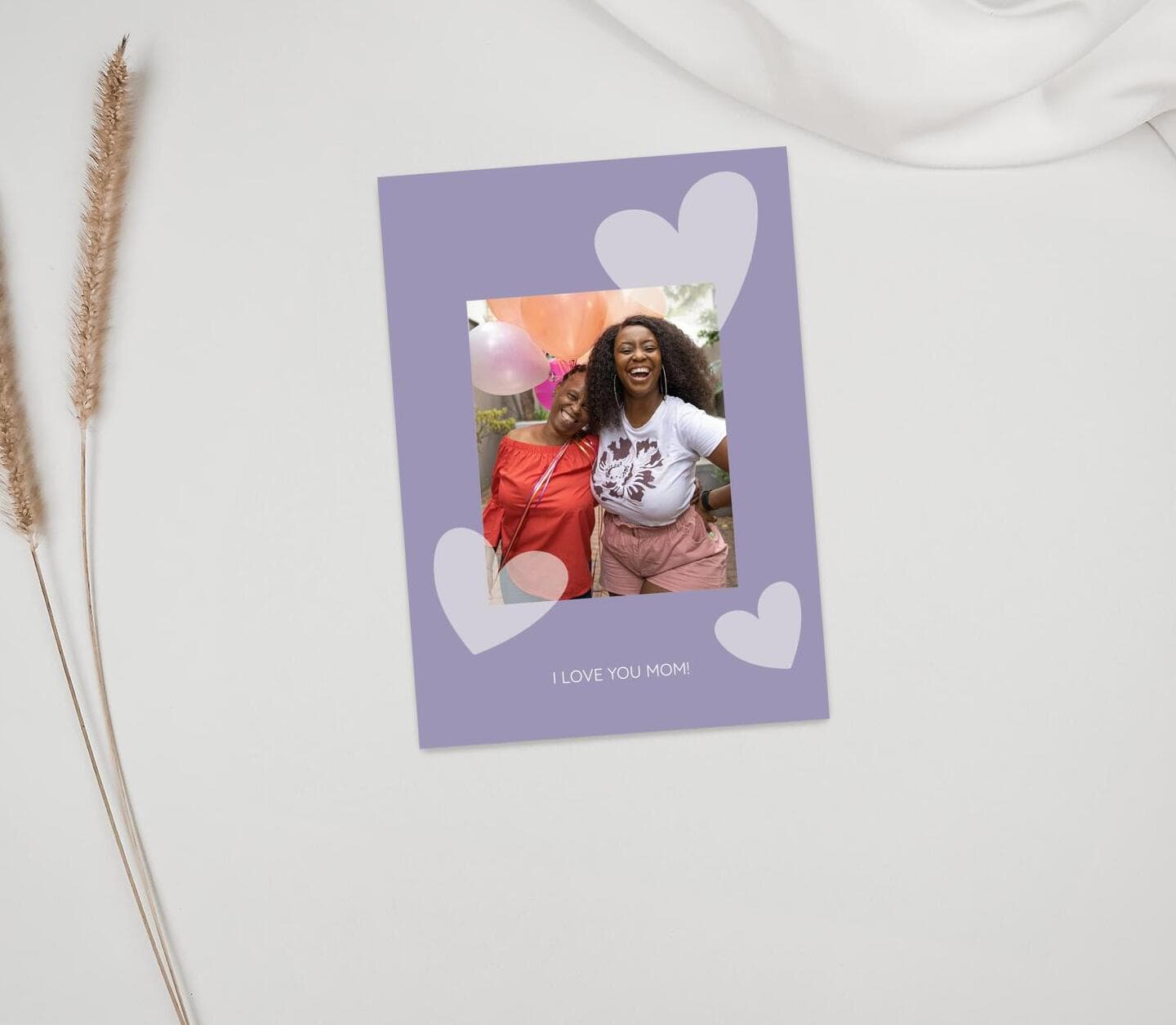 Purple Hearts Card