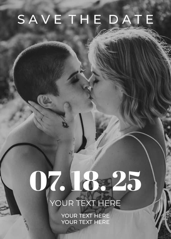 Big Date Save The Date Card