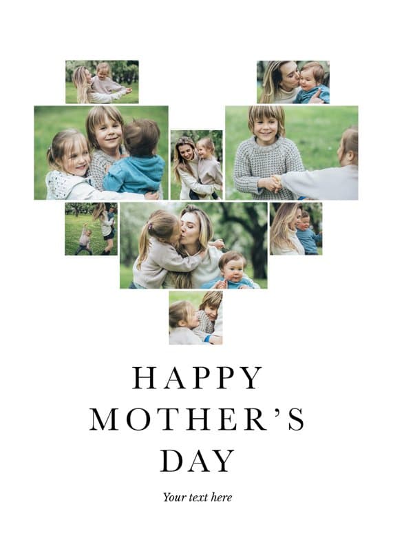 Heart Multiphoto Mom Card