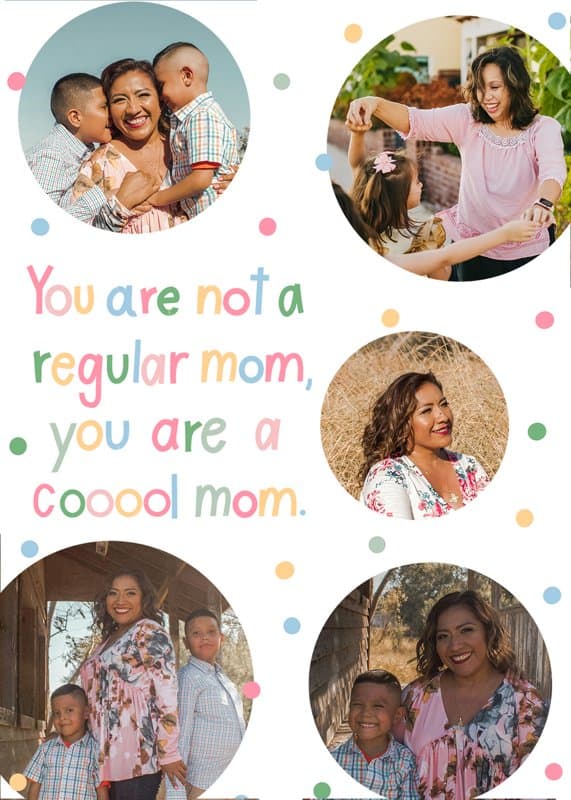 Colorful Polka Dots Mom Card