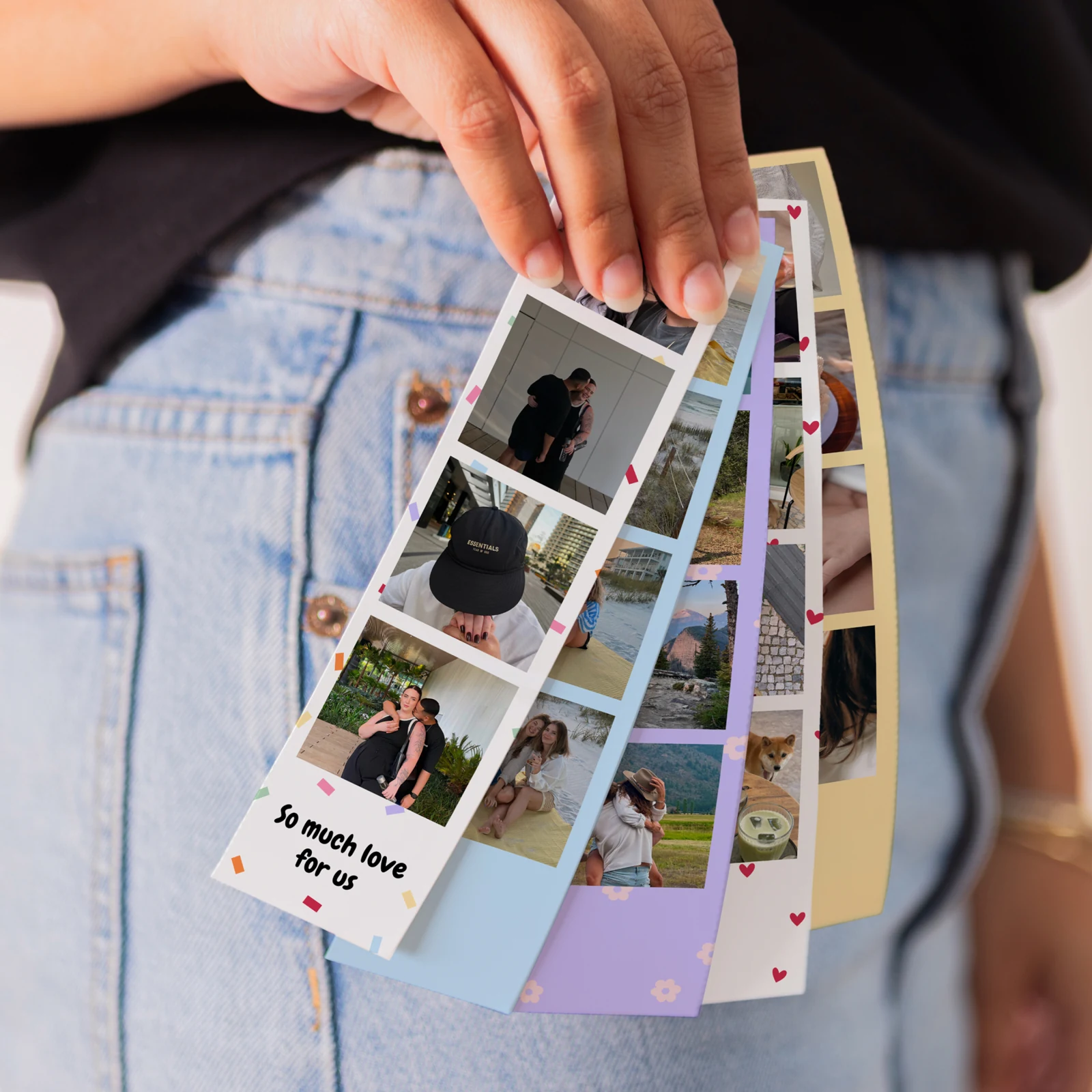 A photo booth strip made from personal photos