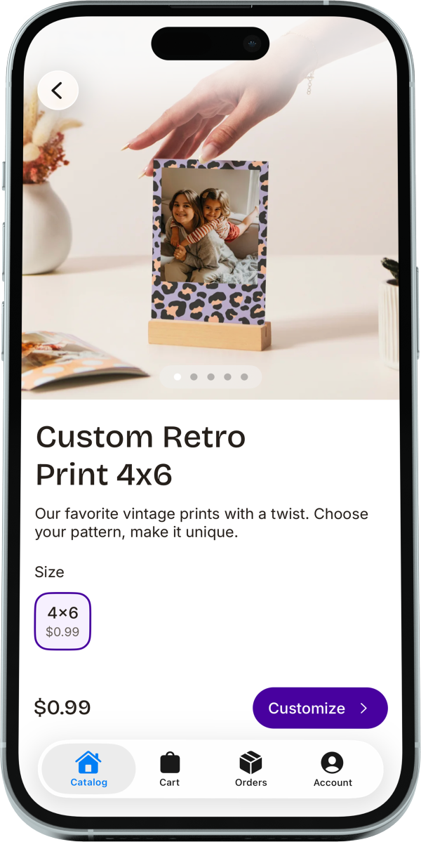 Product page on the Picta app