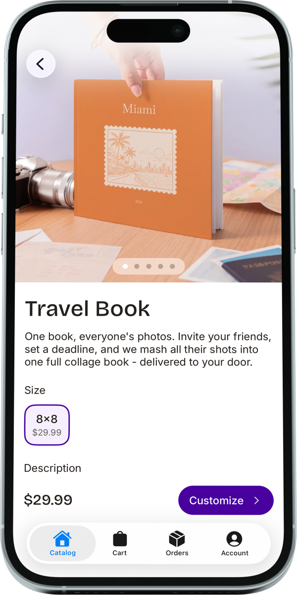 Product page on the Picta app