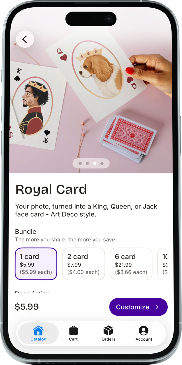 Product page on the Picta app