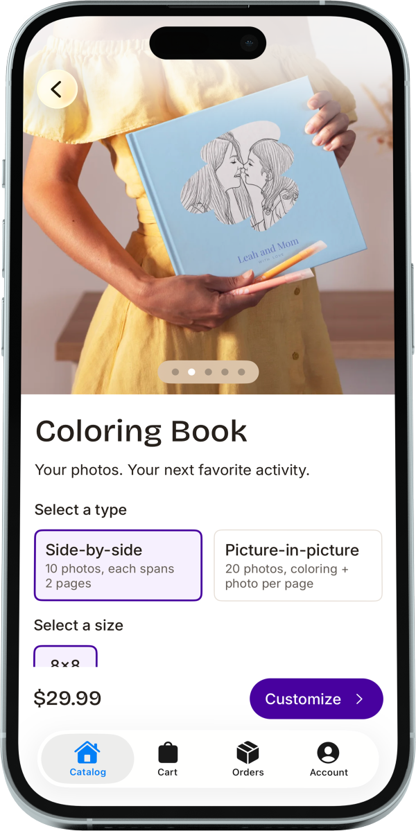 Product page on the Picta app