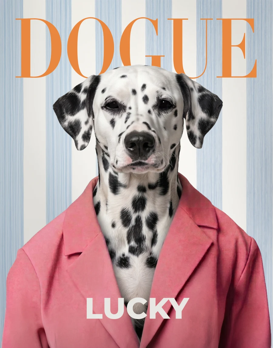 Summer Stripes Pet magazine cover pet poster
