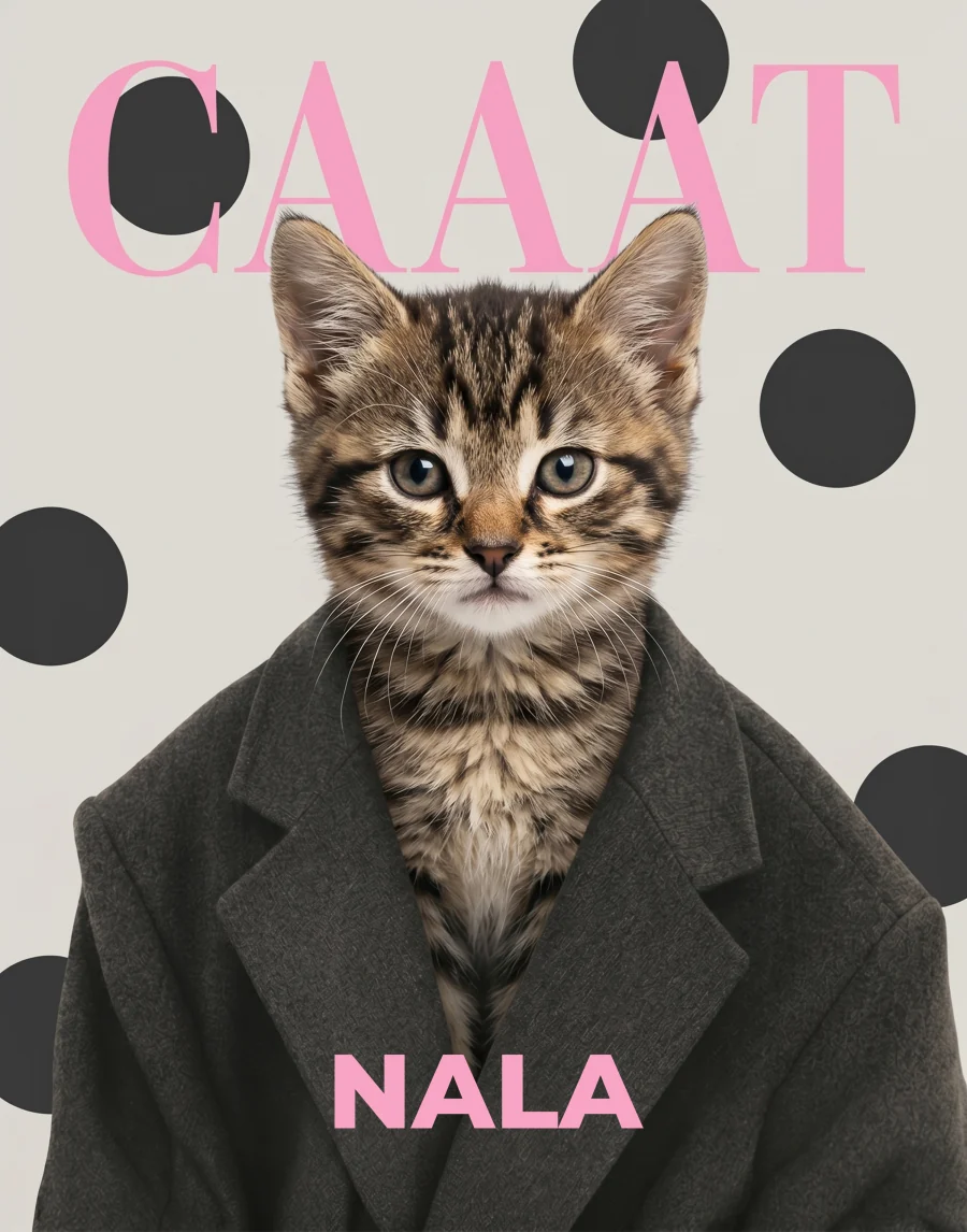 Chic Polka Pet magazine cover pet poster