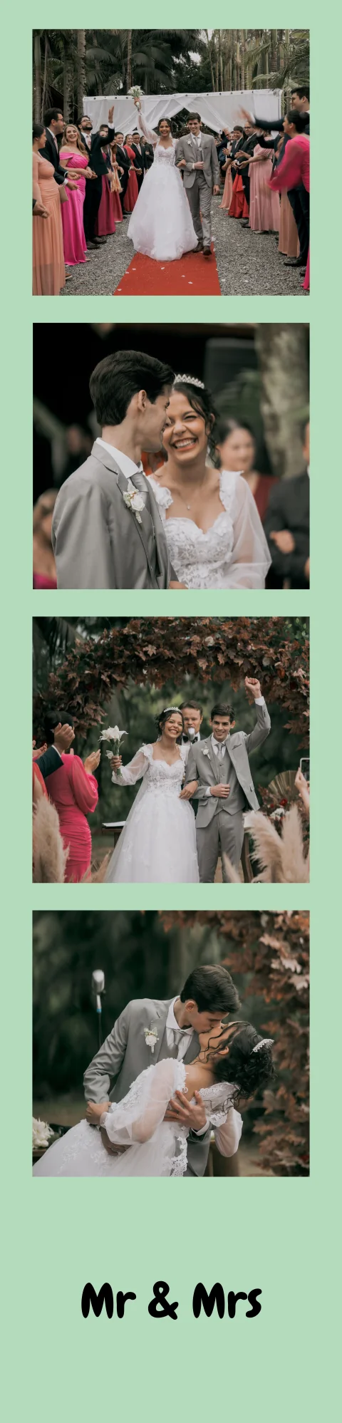 SOFT GREEN photobooth strip design