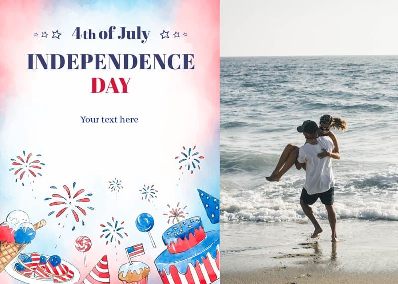 USA Watercolor Card