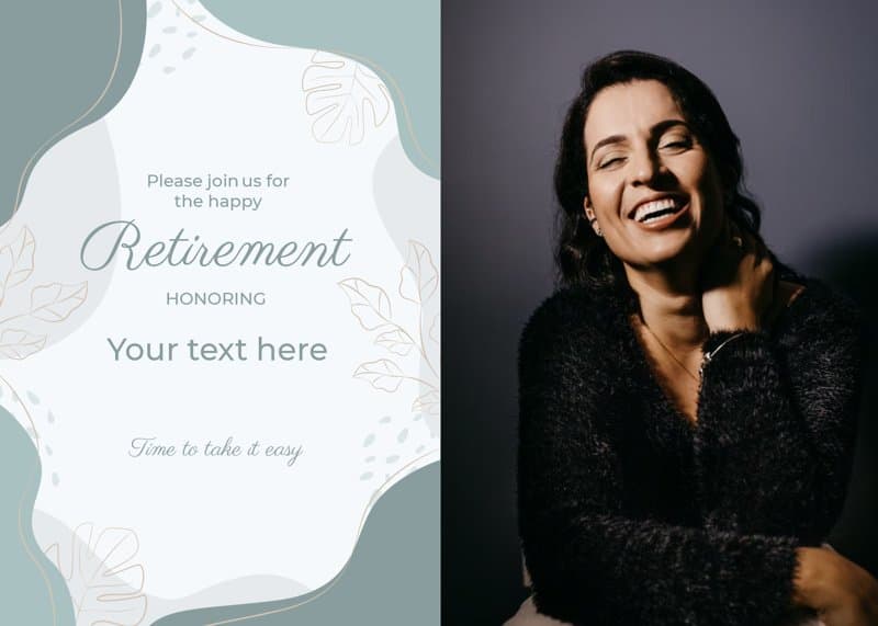 Blue Retirement Card