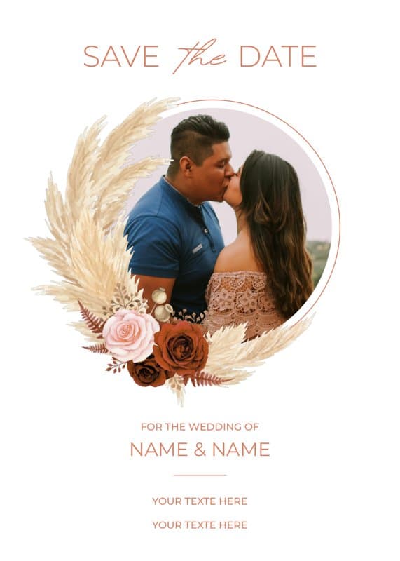 Boho Chic Save The Date Card