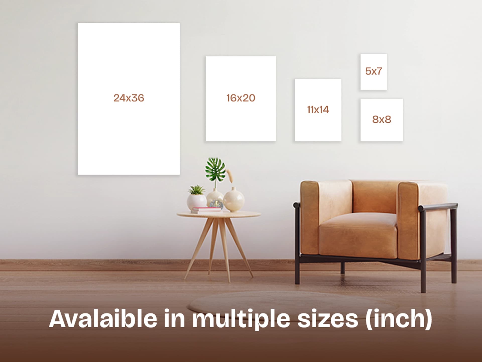 Poster sizes preview