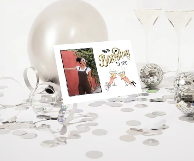 birthday card on a festive background