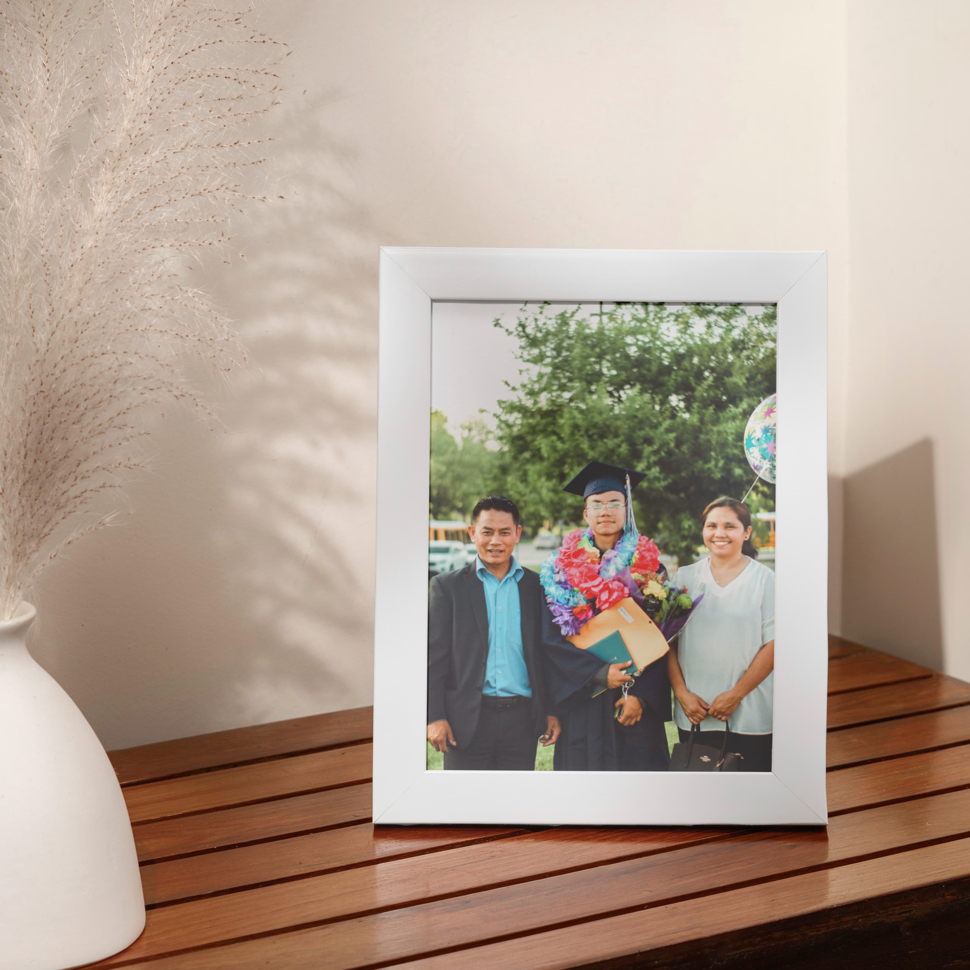 graduation picture prints in a festive backdrop