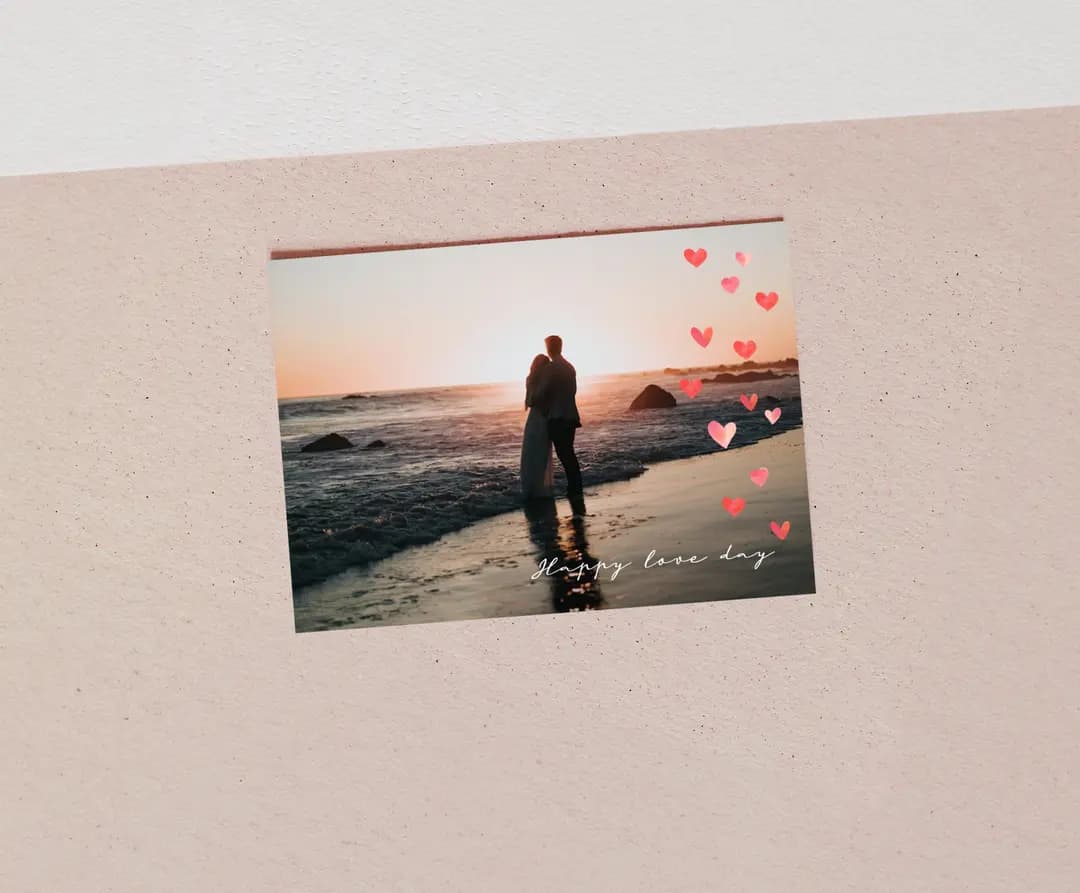 card with love day written on it and a couple