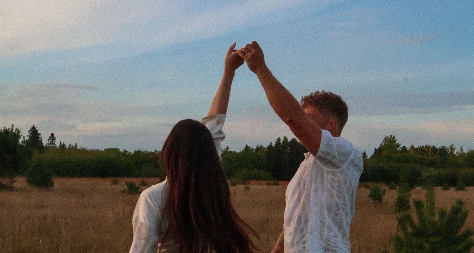 Couple dancing in nature