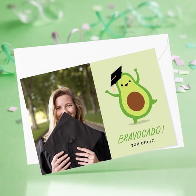 graduation avocado card from picta
