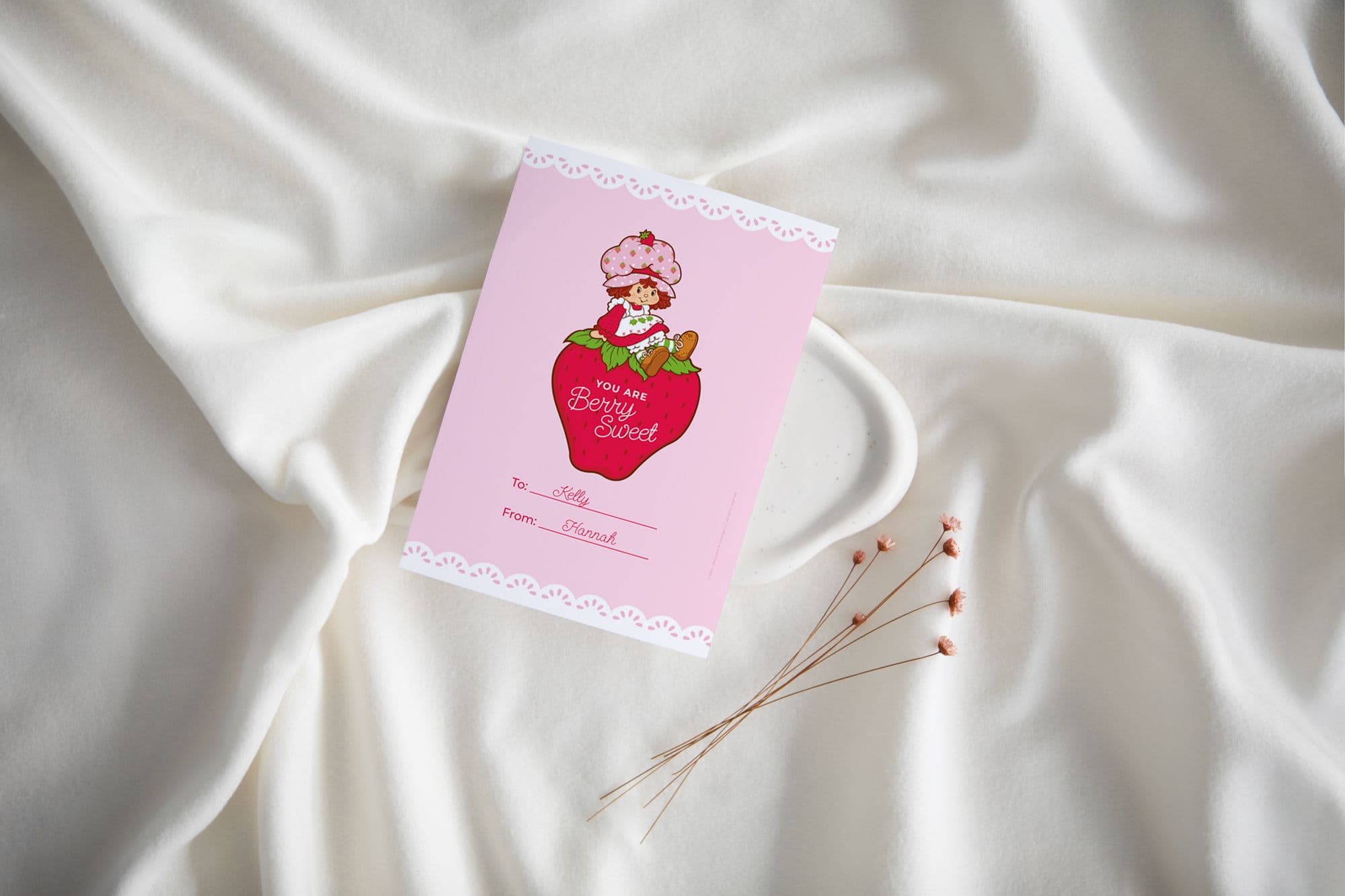 Strawberry Shortcake Valentine's Day card