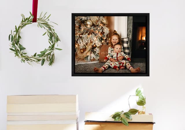 christmas canvas on wall