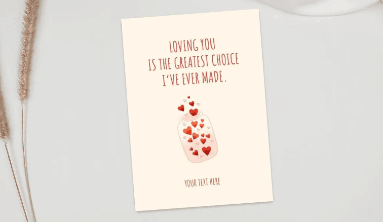 Love card quote