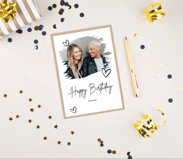 birthday card with friends