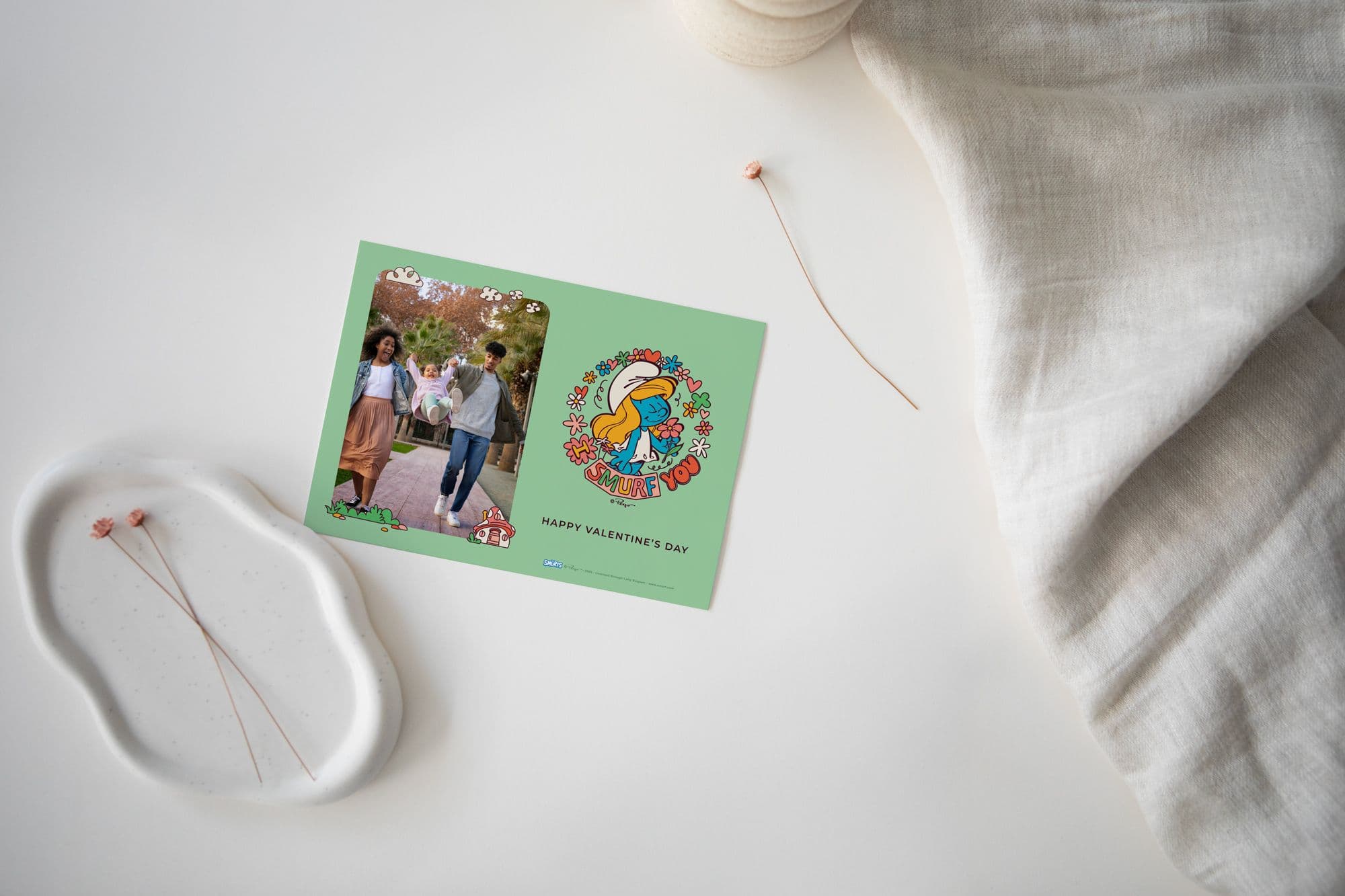 Smurfs Valentine's Day card