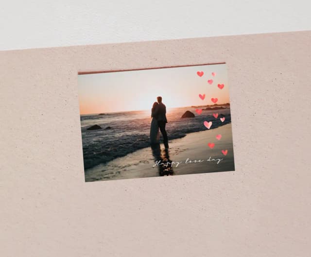 card with love day written on it and a couple