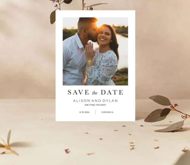 save the date card