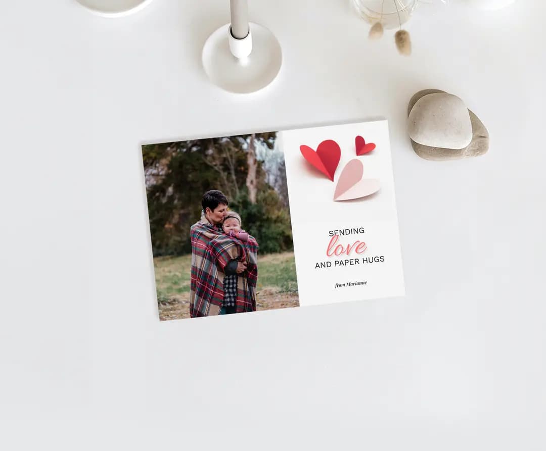 thinking of you card on a neutral background