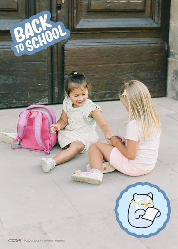 Anirollz® Blue Stickers School Card