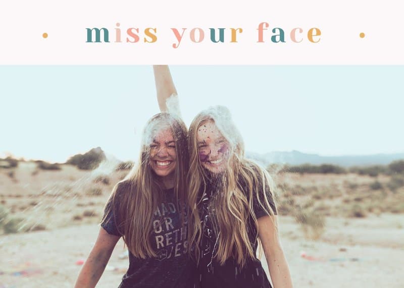 Miss Your Face Card