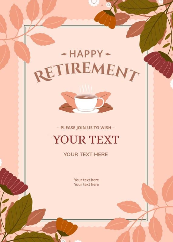 Retirement Tea Card