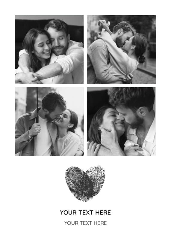 Love Finger print Card