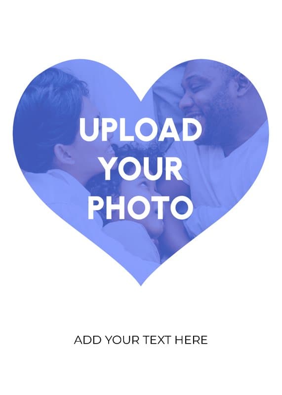 Upload Your Photo Heart Card
